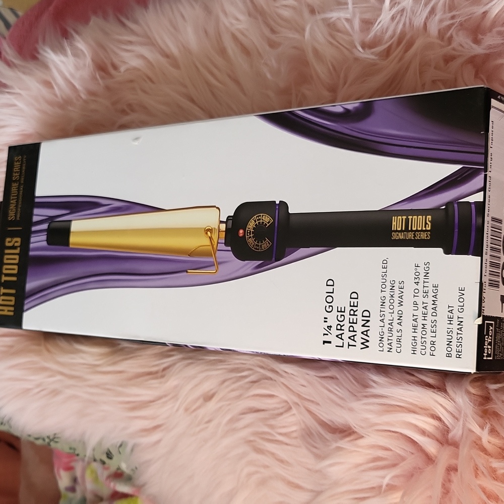 Brand New HOT TOOLS GOLD LARGE TAPERED WAND- 1 1/4"